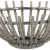 Skål / Frugtfad med stænger i rå aluminium - Ø.35cm