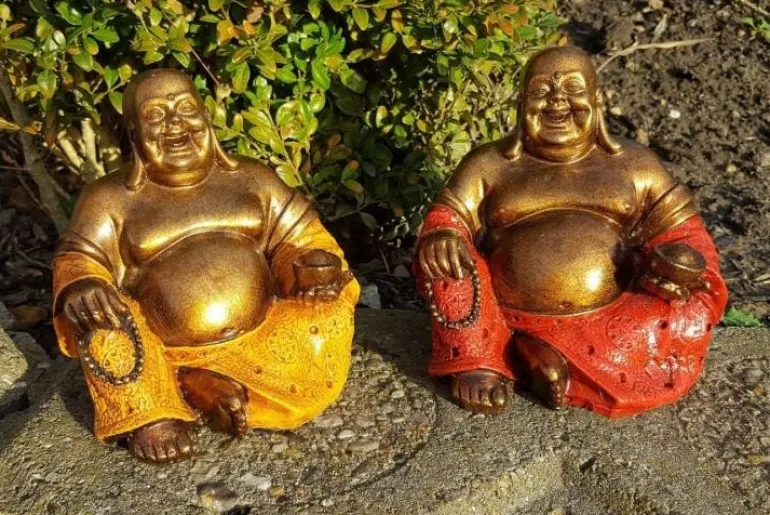 Små Kinesiske Buddhaer / rød eller orange