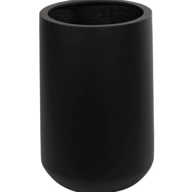 Sort, Hvid eller Grå krukke i mat fiberstone - H.53cm + H.65cm