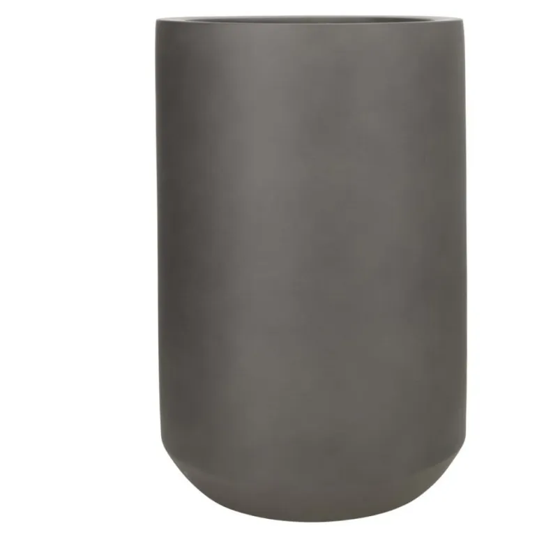 Sort, Hvid eller Grå krukke i mat fiberstone - H.53cm + H.65cm