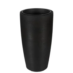 Sort vandtæt krukke med riller - H.67 + H.87cm