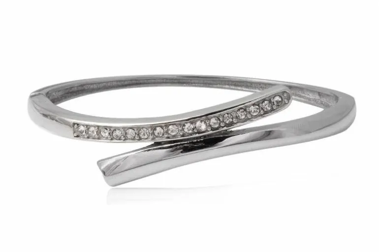 Steel bangle med zirkoner til kvinder