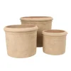 3stk runde Terracotta lerkrukker - antik choko vintage - Ø.55cm