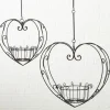 2 stk store hjerte potteholdere i jern / til loft