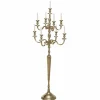 Stor 9 armet gulvlysestage guld / alu - 180cm