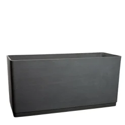 Store ECO aflange plantekummer i sort, sand eller grå - L. 82 + 97 + 127cm