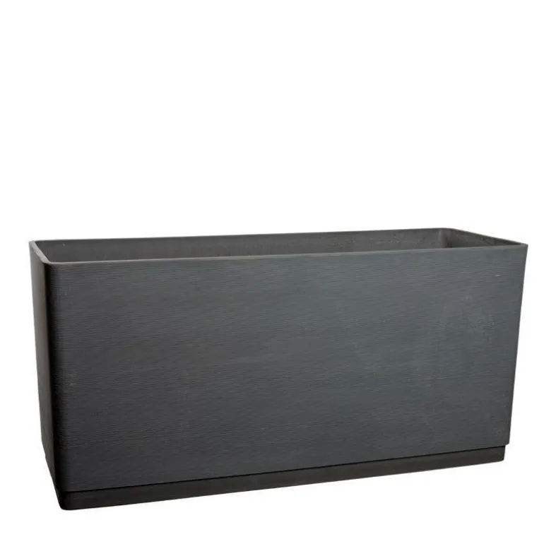 Store ECO aflange plantekummer i sort, sand eller grå - L. 82 + 97 + 127cm
