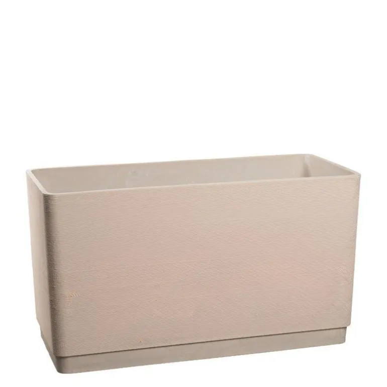 Store ECO aflange plantekummer i sort, sand eller grå - L. 82 + 97 + 127cm
