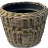Store rattanpotter / pilepotter med indsats - Ø.55 - (Drypot)