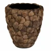 Stor indendørs konisk krukke med Coconut skaller - Ø.60cm