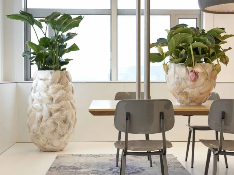 Stor indendørs krukke / bowle med søskaller - H.40xØ.51cm
