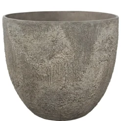 Stor rustik krukke med lava mønster - Sandgrå + Brun - op til Ø.80cm