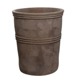 Terracotta Krukke H.53xØ.45 i Lys Choko
