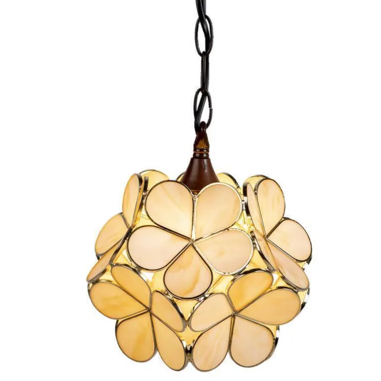 Tiffany blomster hængelampe - Ø.20cm