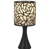 Tiffany hvid rose bordlampe lille