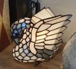 Tiffany Svanelampe i glasmosaik