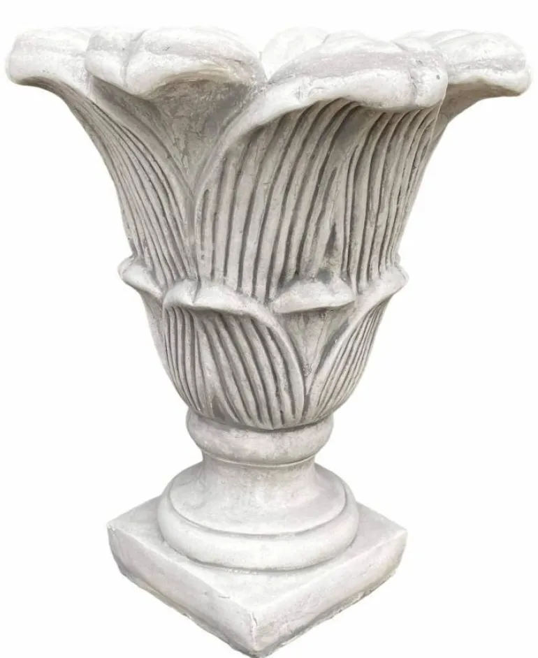 Vase i hvid antik beton - H.50xØ.49cm
