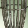 Vase med stænger i rå aluminium og glas - H.29cm