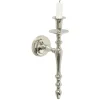 Væglysestage i poleret aluminium - H.32cm
