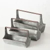 Zink Potter / Bakker med håndtag / 3stk